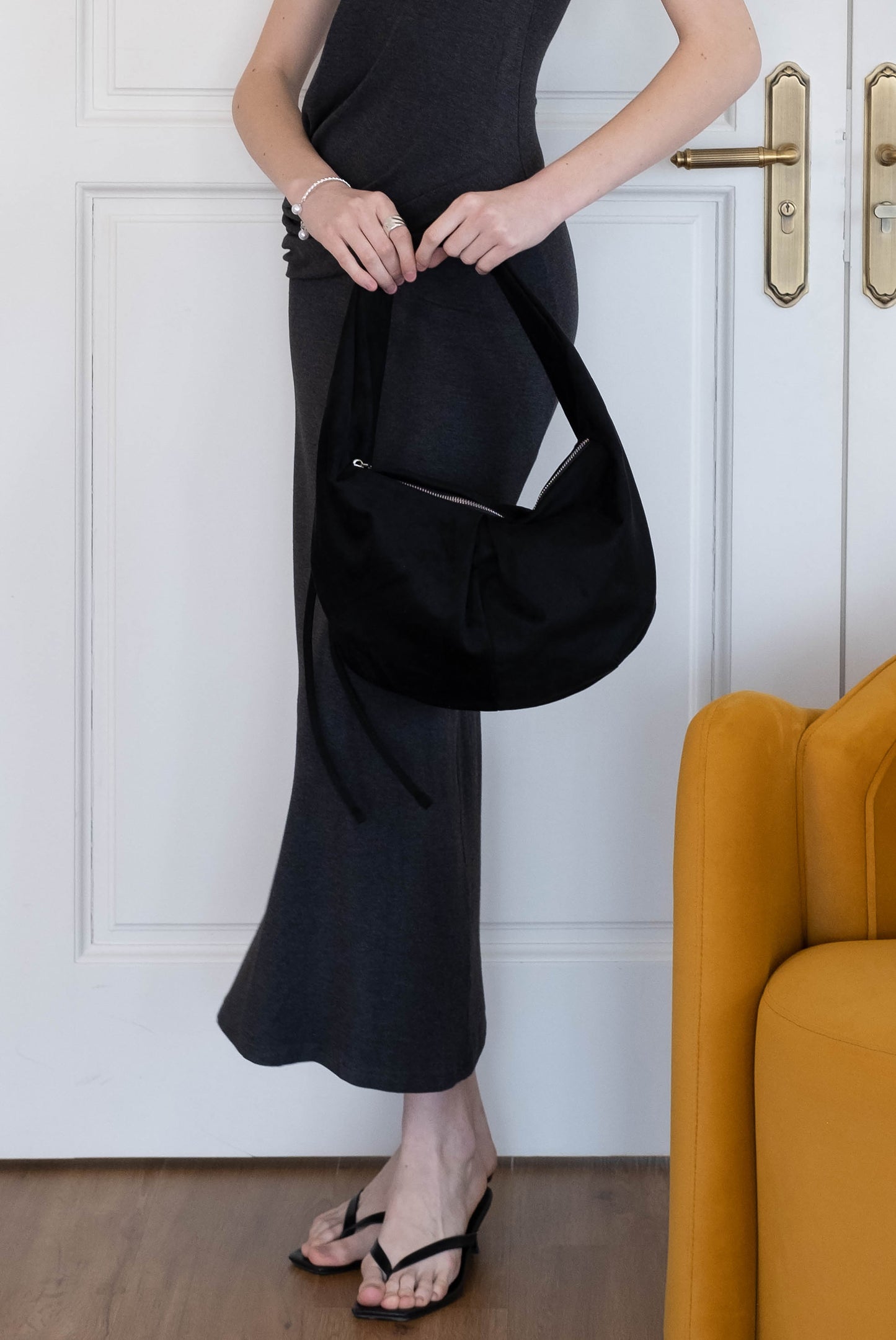 The Signature Crescent Bag - Classic Black