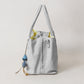 Mini Classic Flow Nylon Tote - Grey Yellow (With Charm)