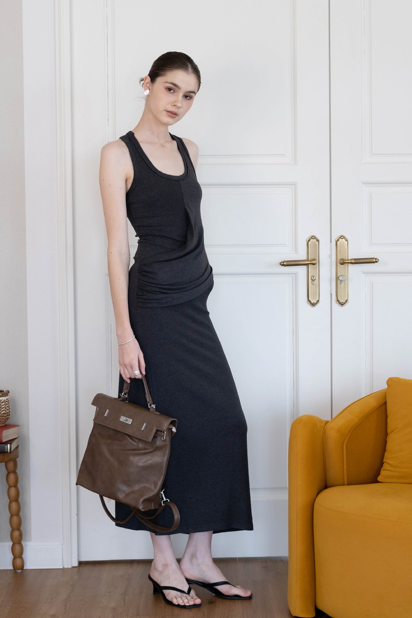 The Vivienne Backpack Tote - Coffee