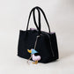 Mini Classic Flow Nylon Tote - Black Pink (With Charm)