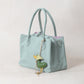 Mini Classic Flow Nylon Tote - Mint Pink (With Charm)