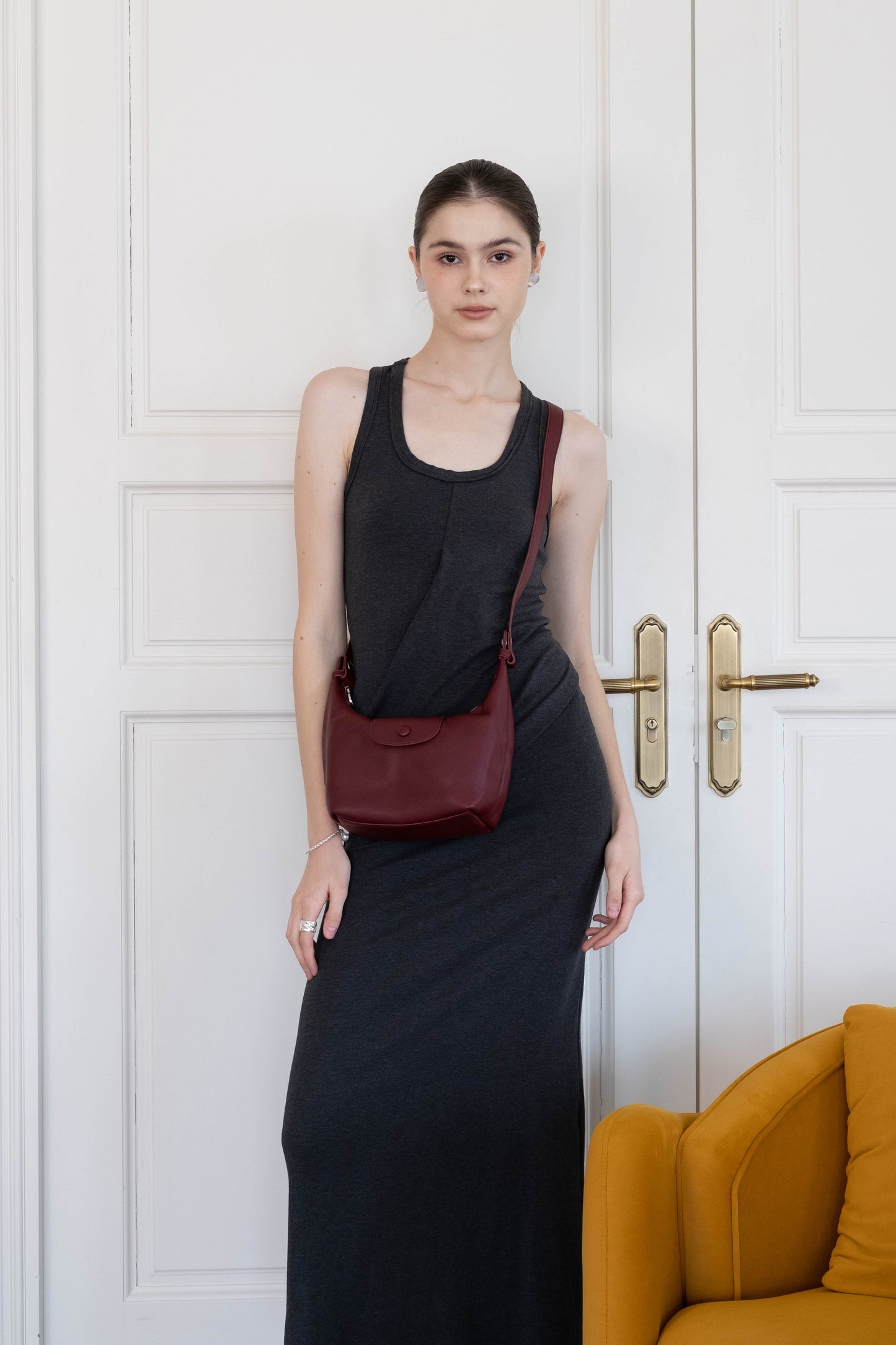 The Aurelia Satchel - Wine Red