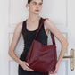 The Elara Tote - Wine Red
