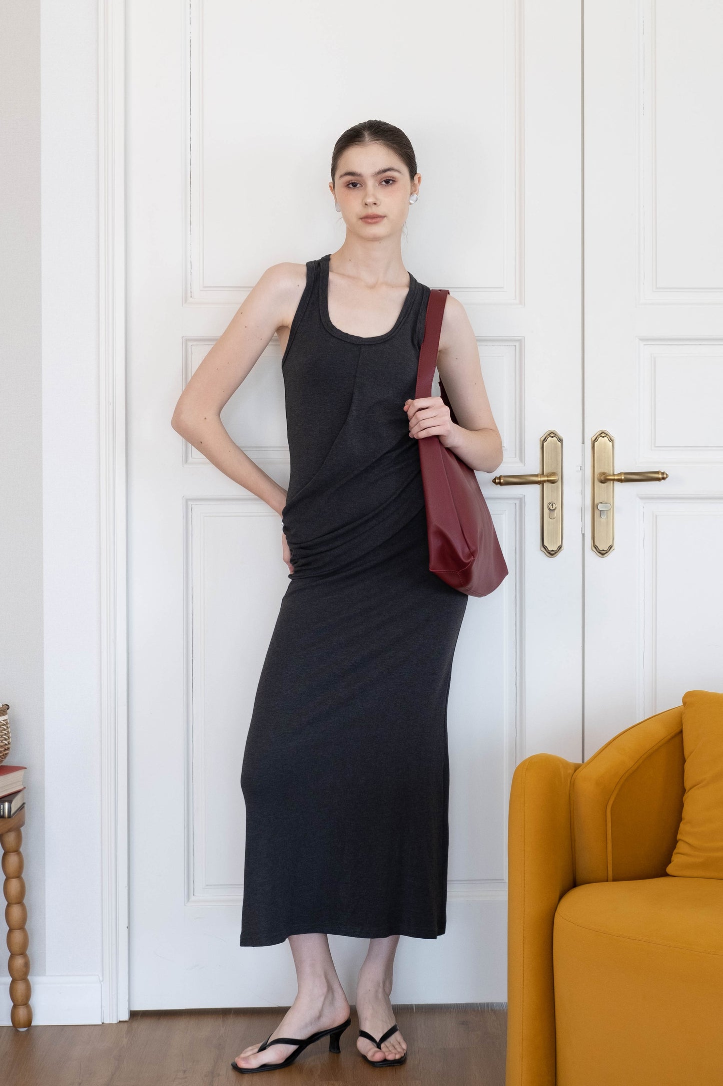 The Elara Tote - Wine Red