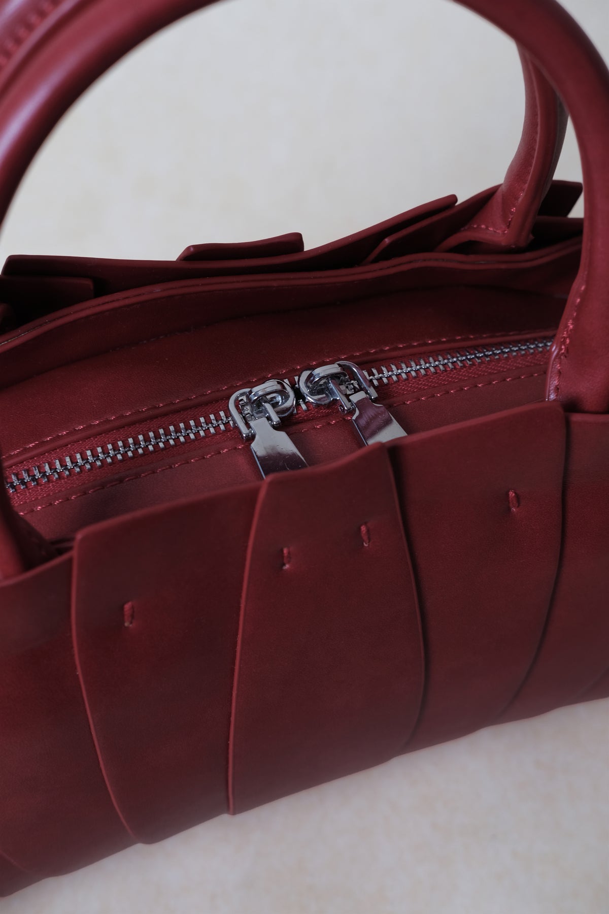 Artisan Lotus Grace Bag - Wine Red