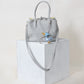 Mini Classic Flow Nylon Tote - Grey Yellow (With Charm)