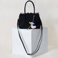 Mini Classic Flow Nylon Tote - Black Pink (With Charm)