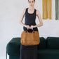 The Large Parisian Bag In Mustard Brown