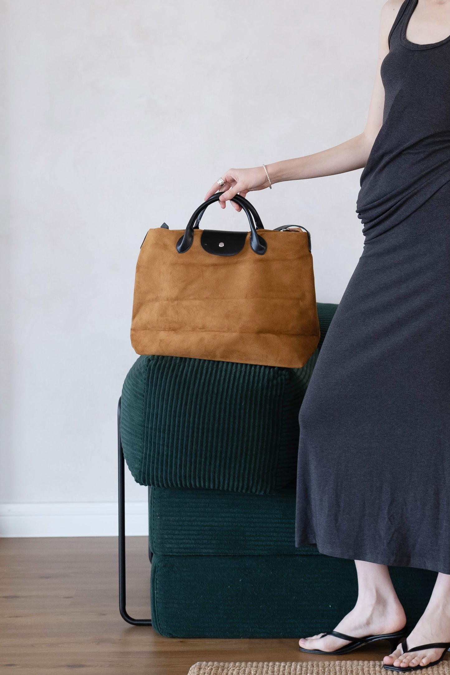 The Large Parisian Bag In Mustard Brown