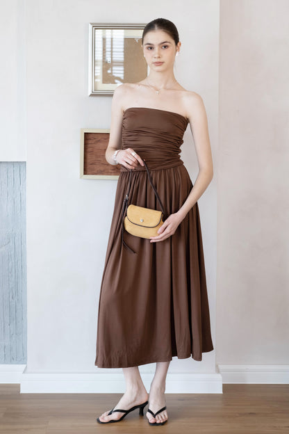 Classic Saddle Underarm Bag - Almond