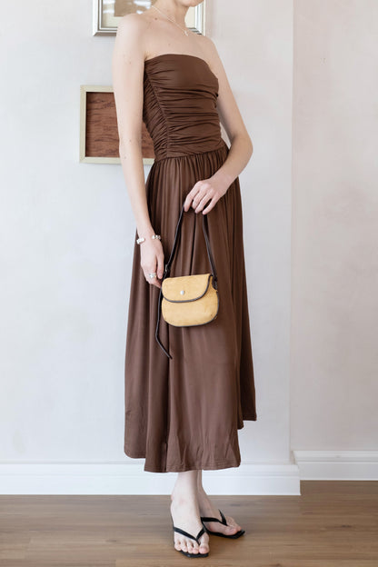 Classic Saddle Underarm Bag - Almond