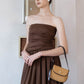 Luna Muse Draped Maxi Dress - Brown