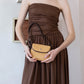 Classic Saddle Underarm Bag - Almond