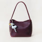 Artisan Heritage Basket Bag - Wine Red (With Charm)