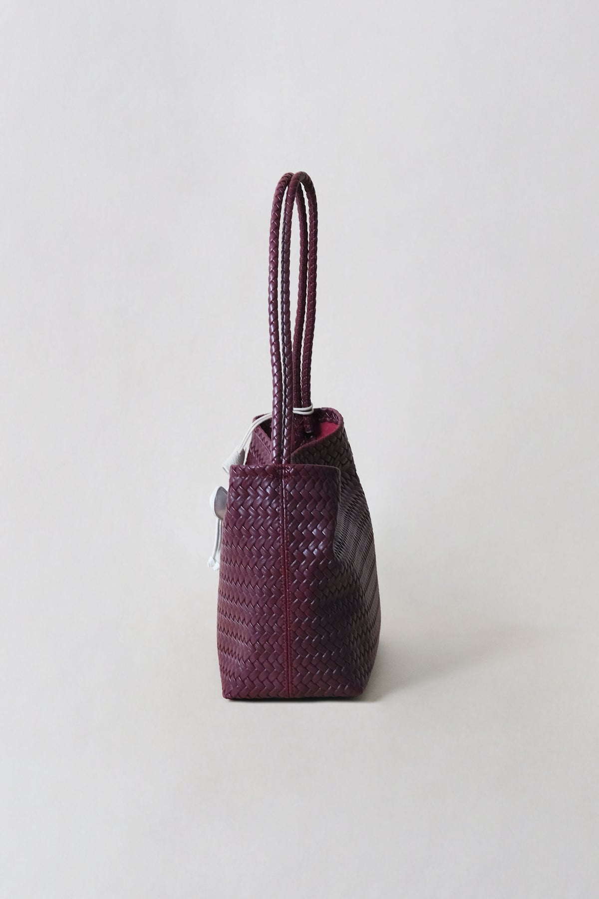 Artisan Heritage Basket Bag - Wine Red (With Charm)