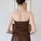 Luna Muse Draped Maxi Dress - Brown