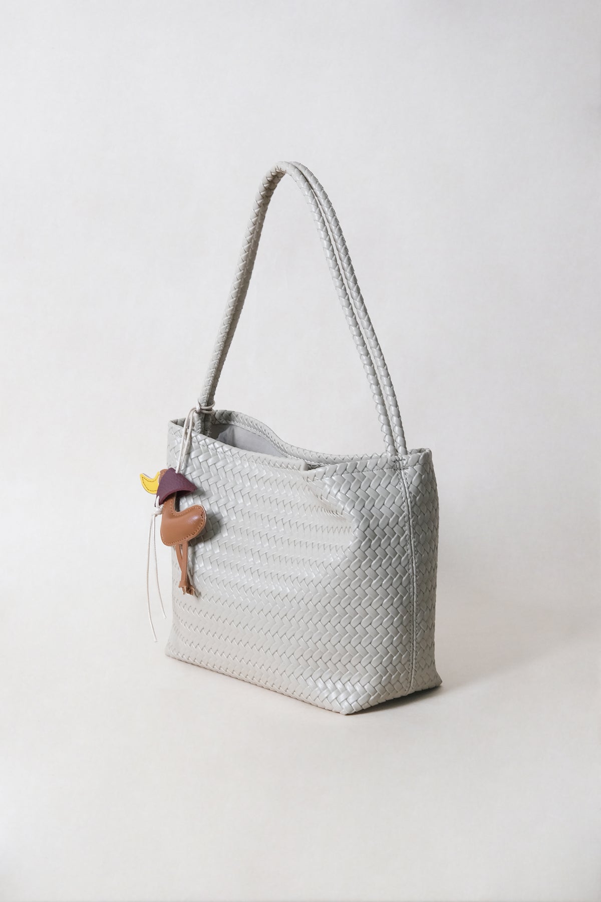 Artisan Heritage Basket Bag - White (With Charm)