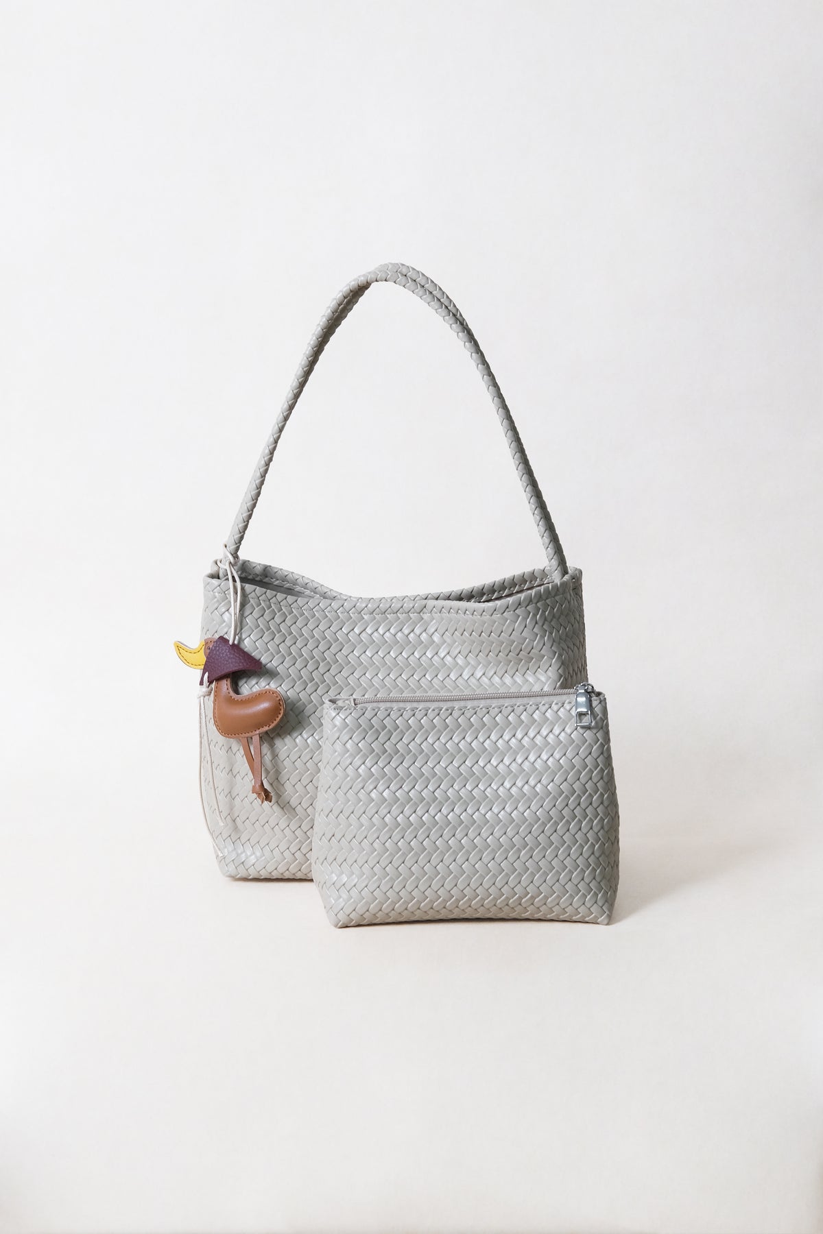 Artisan Heritage Basket Bag - White (With Charm)