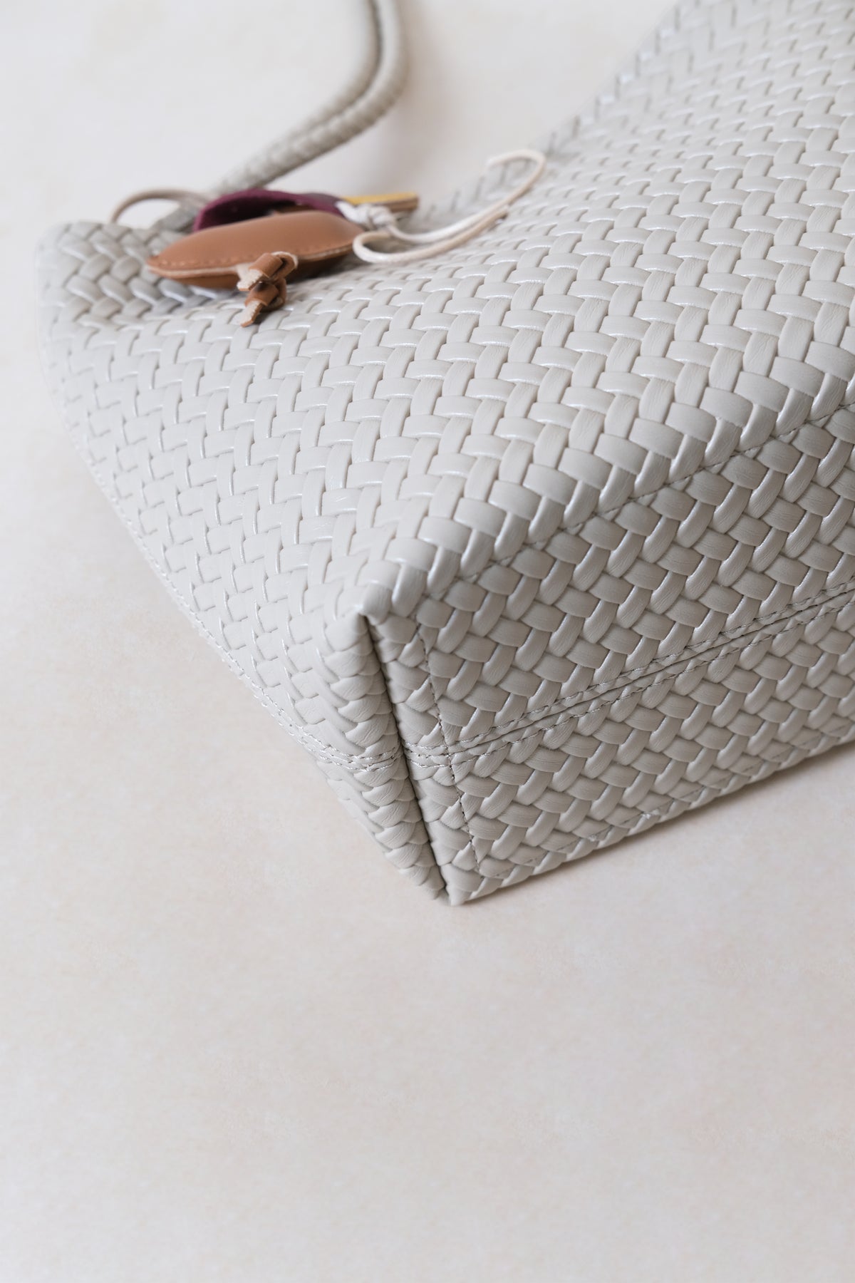 Artisan Heritage Basket Bag - White (With Charm)