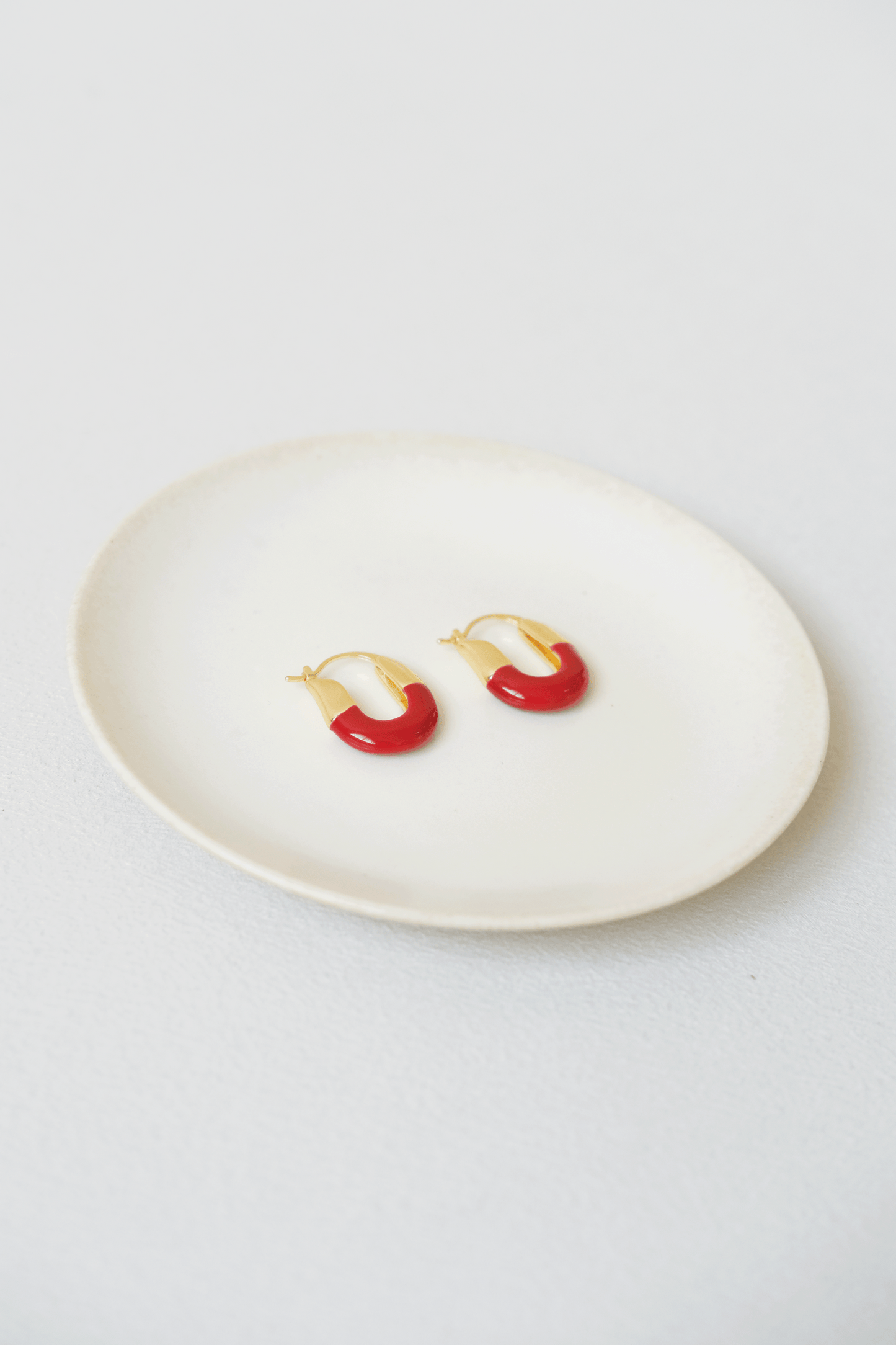 Red Gold–Tone Earrings