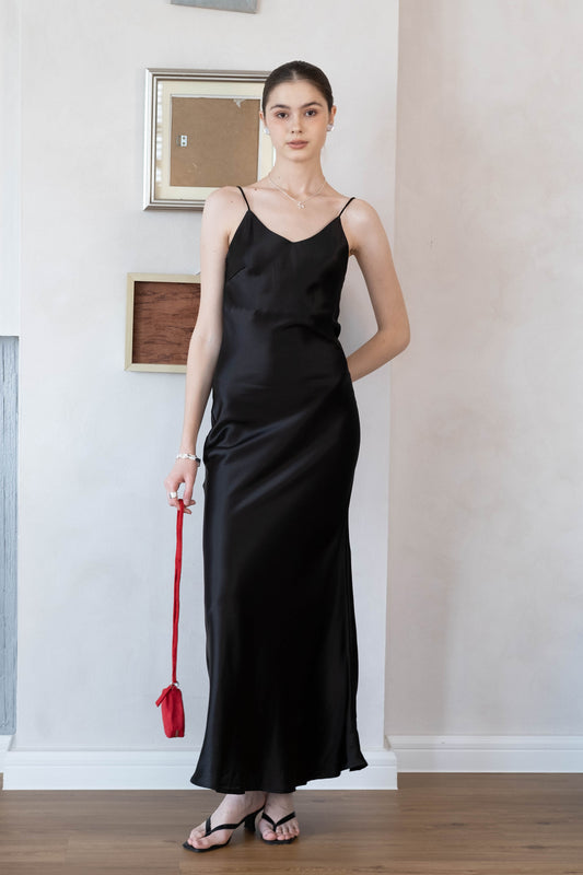 Elegance Long Dress - Black