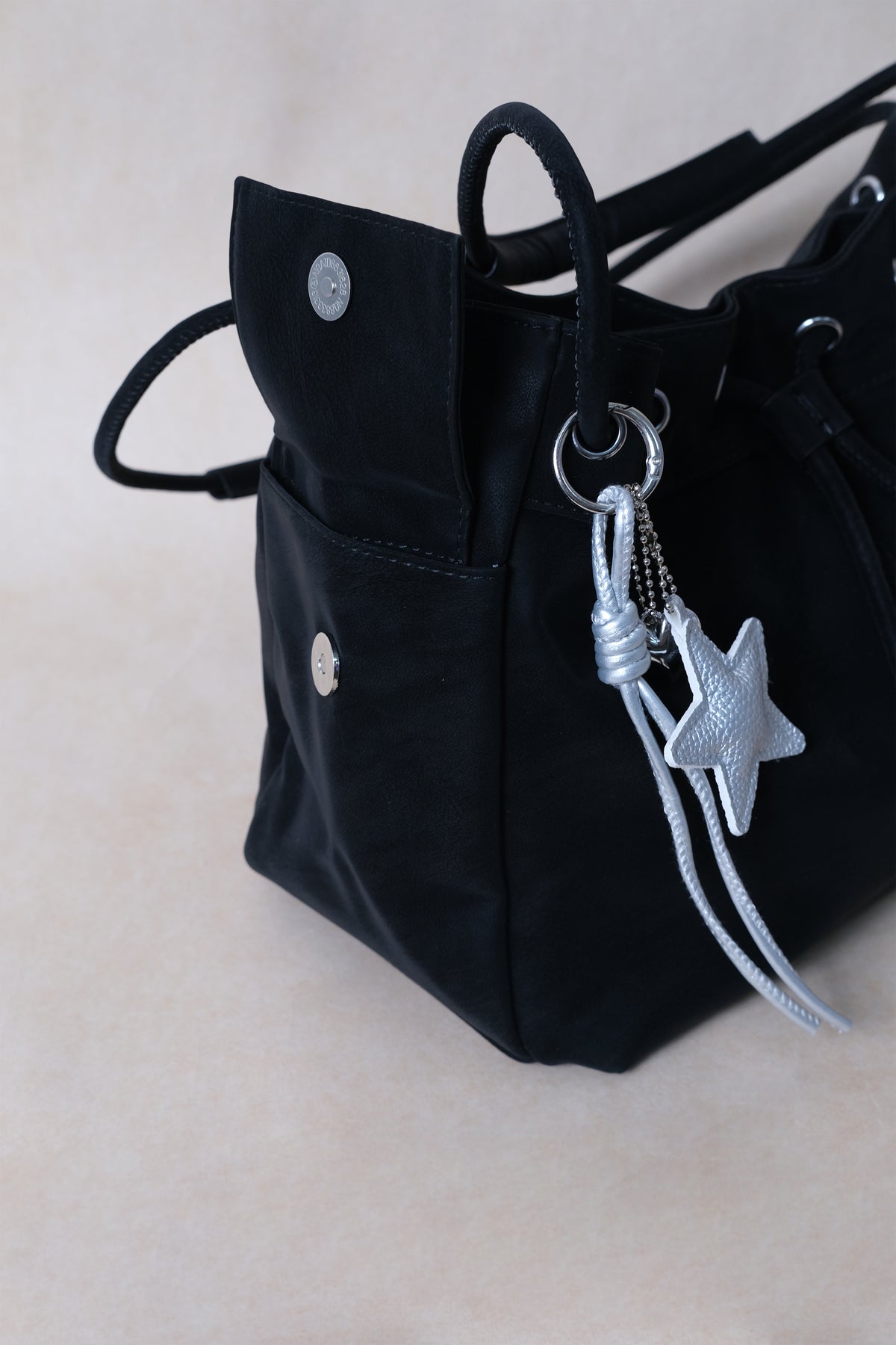 Medium Classic Daily Tote - Classic Black (With Charm)