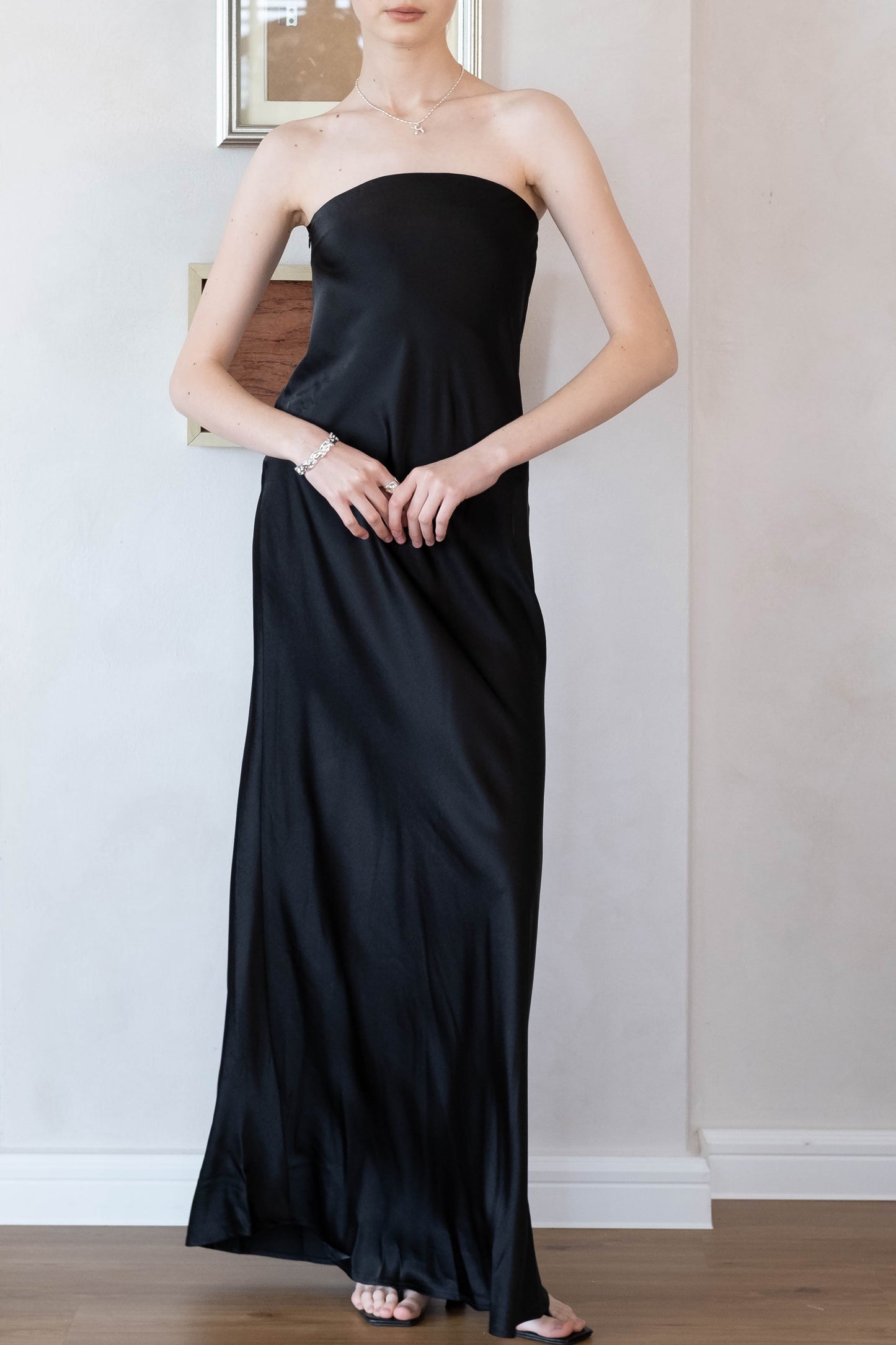 Midnight Satin Muse Gown