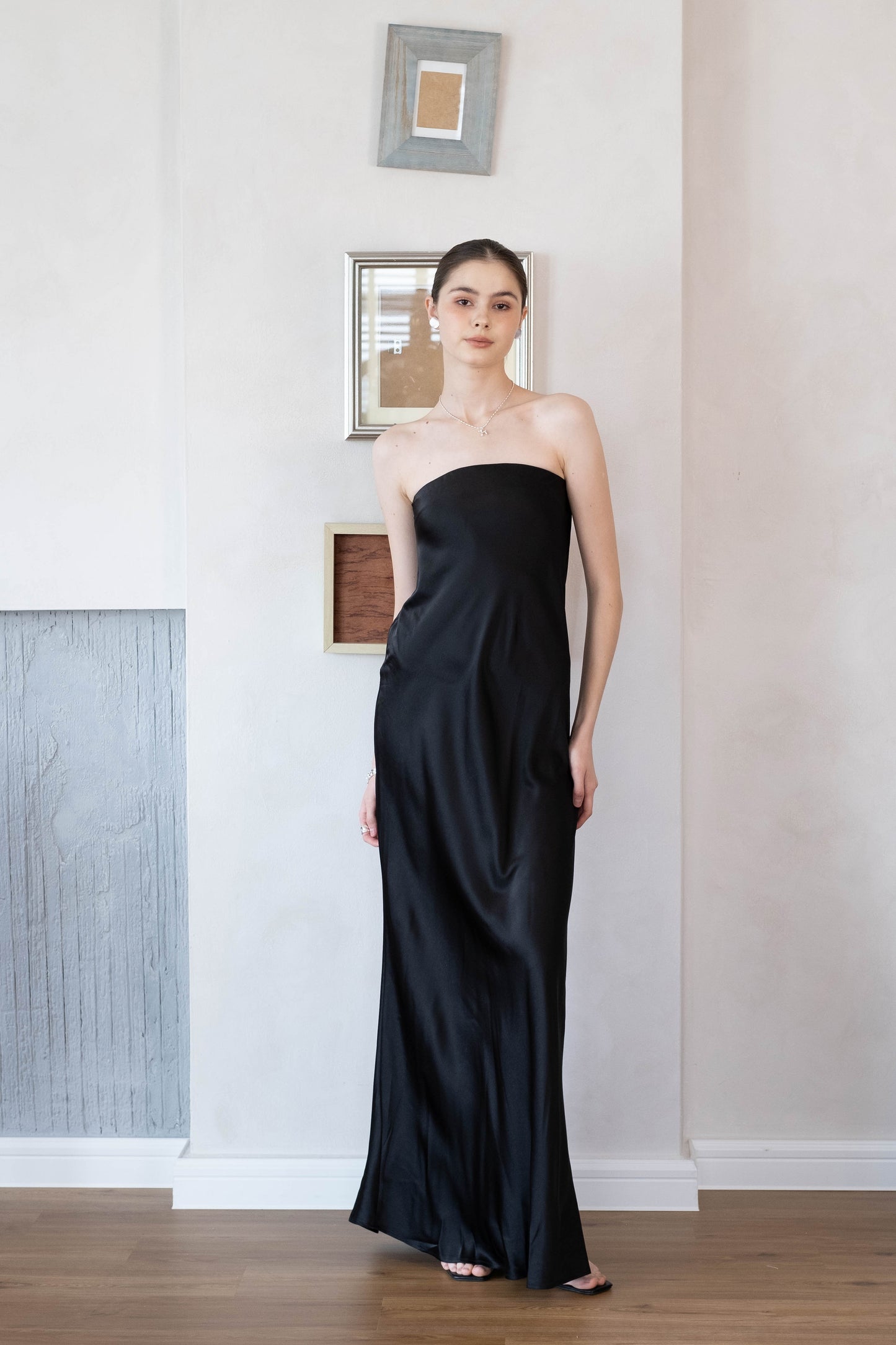Midnight Satin Muse Gown