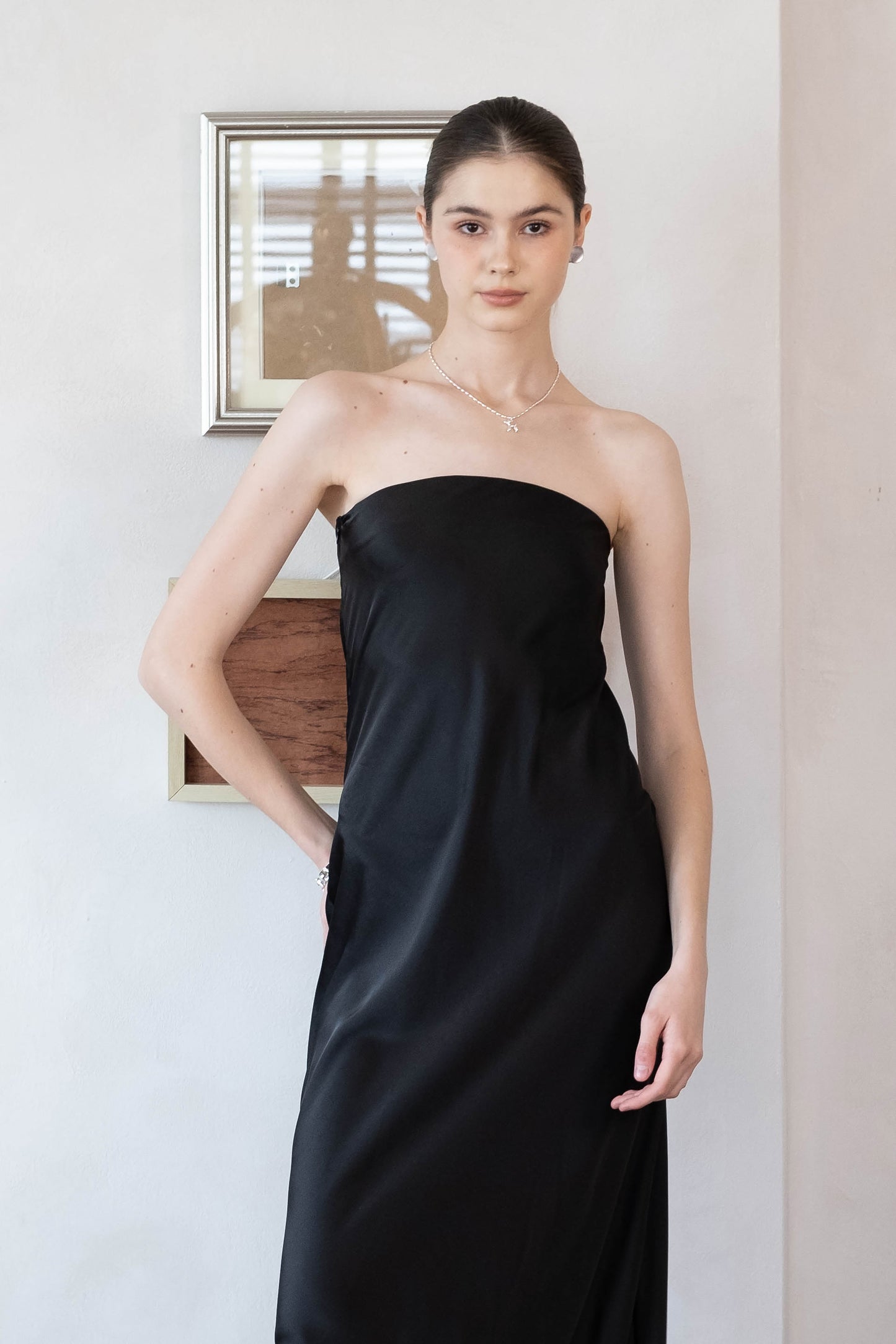 Midnight Satin Muse Gown