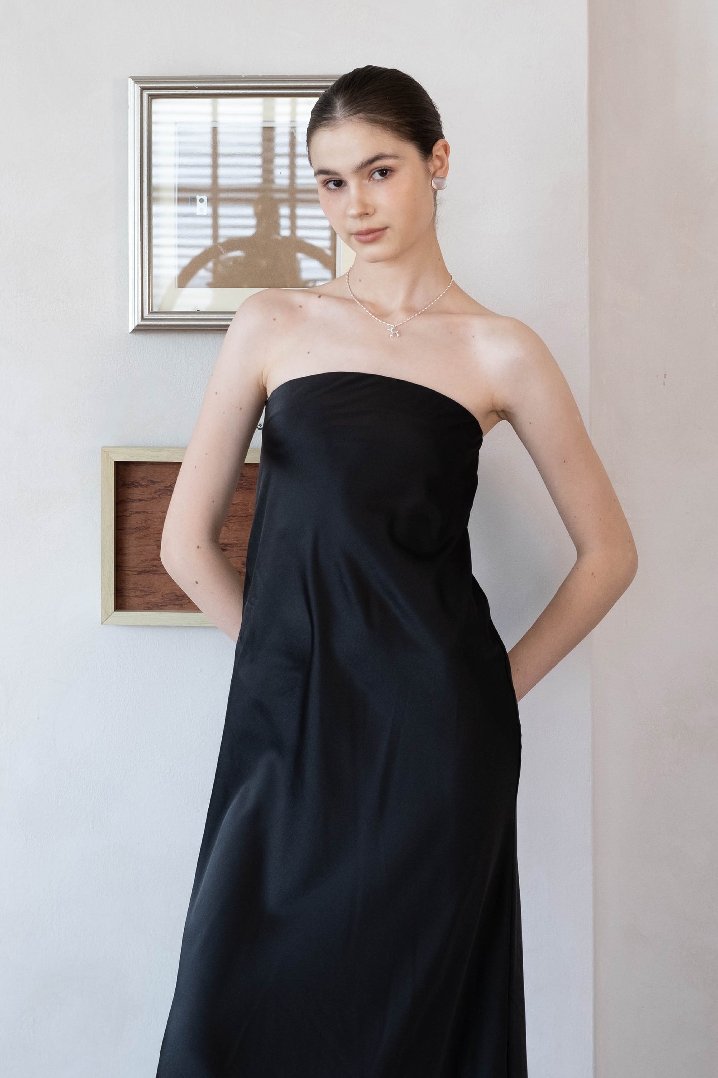 Midnight Satin Muse Gown