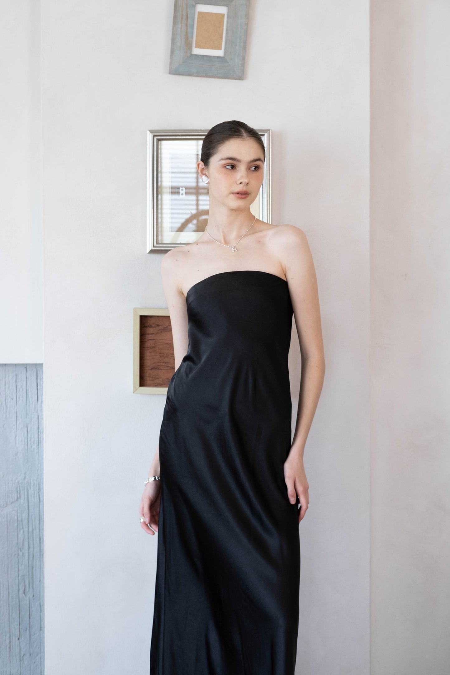 Midnight Satin Muse Gown