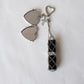 Classic Silver Lipstick Charm - Heart Shape