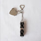 Classic Silver Lipstick Charm - Heart Shape