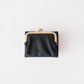 Signature Metal-Clasp Compact Wallet - Classic Black