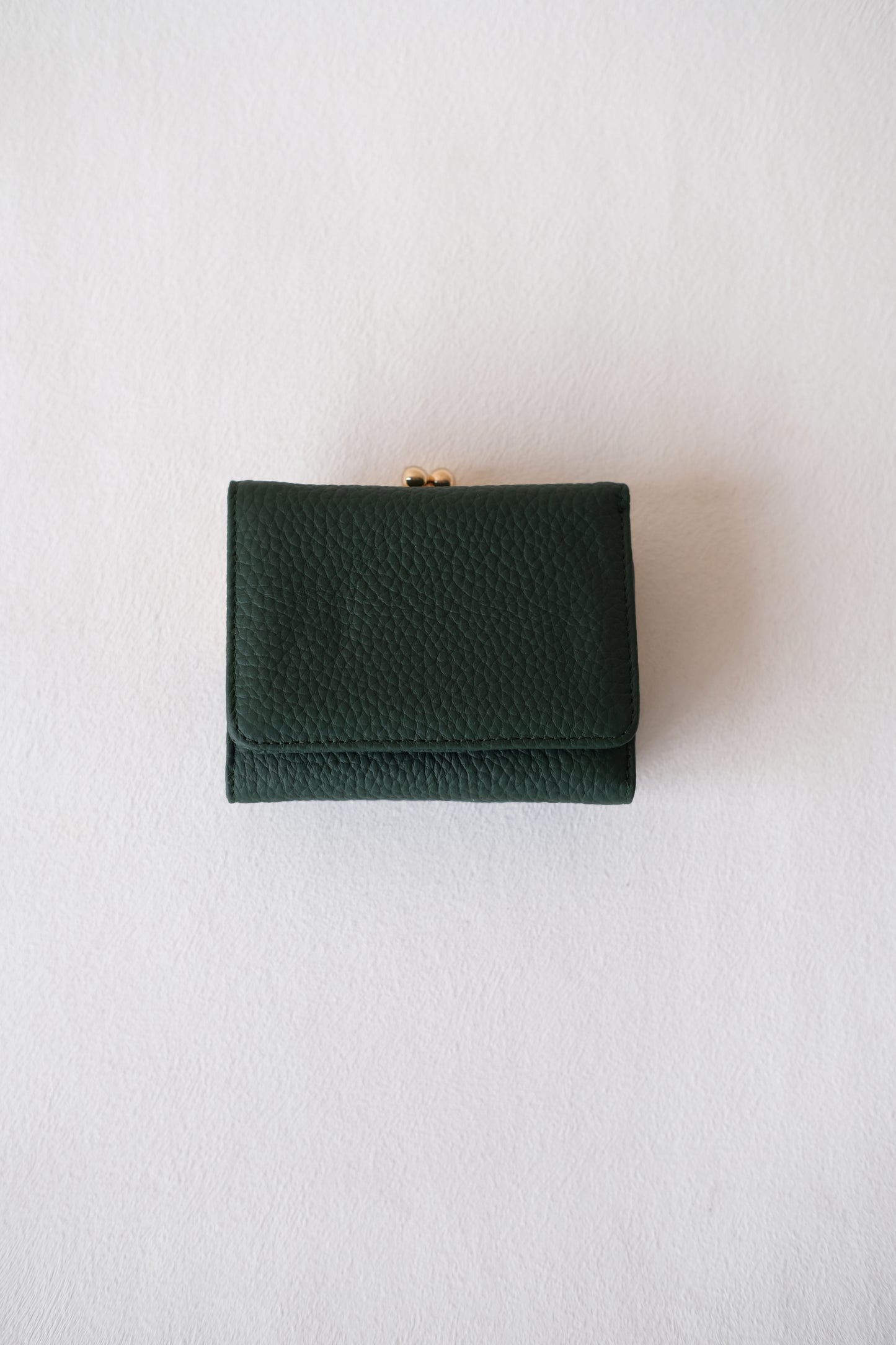 Signature Metal-Clasp Compact Wallet - Green