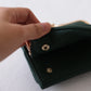 Signature Metal-Clasp Compact Wallet - Green