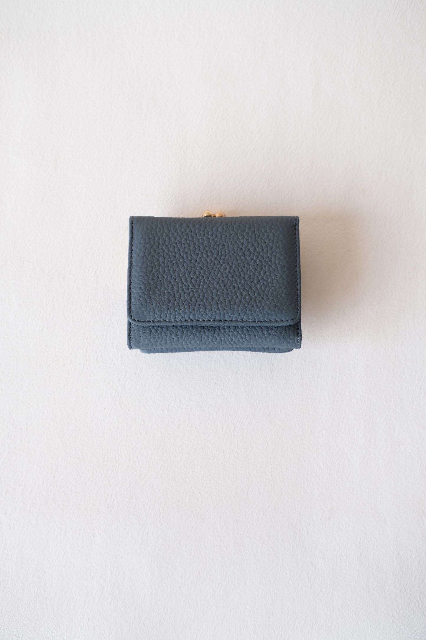 Signature Metal-Clasp Compact Wallet - Blue