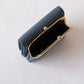 Signature Metal-Clasp Compact Wallet - Blue