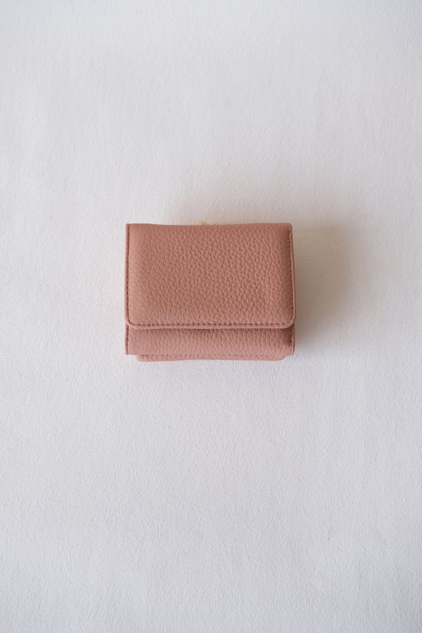 Signature Metal-Clasp Compact Wallet - Pink