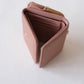 Signature Metal-Clasp Compact Wallet - Pink