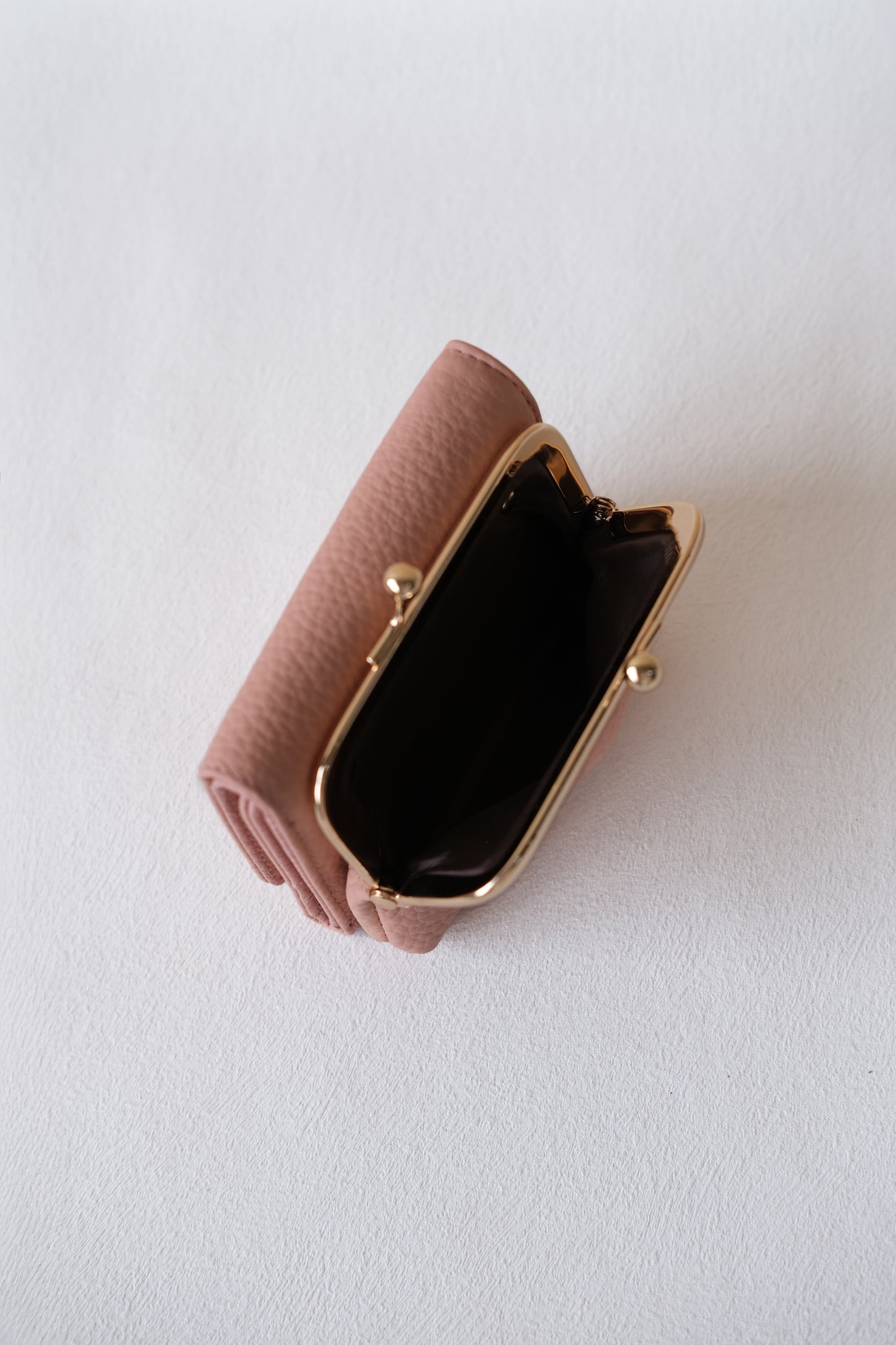 Signature Metal-Clasp Compact Wallet - Pink