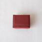 Signature Metal-Clasp Compact Wallet - Wine Red