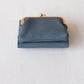Signature Metal-Clasp Compact Wallet - Blue