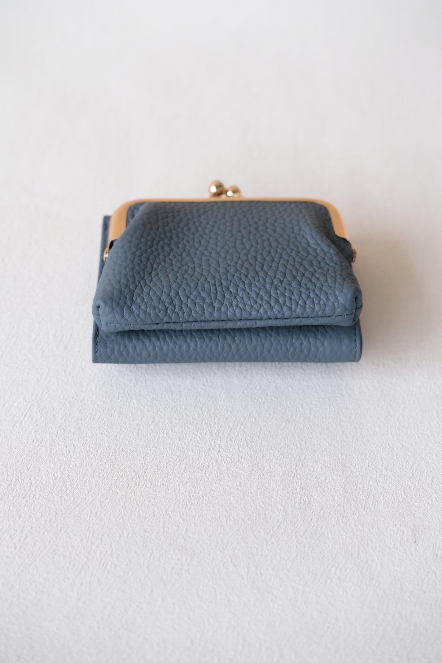 Signature Metal-Clasp Compact Wallet - Blue