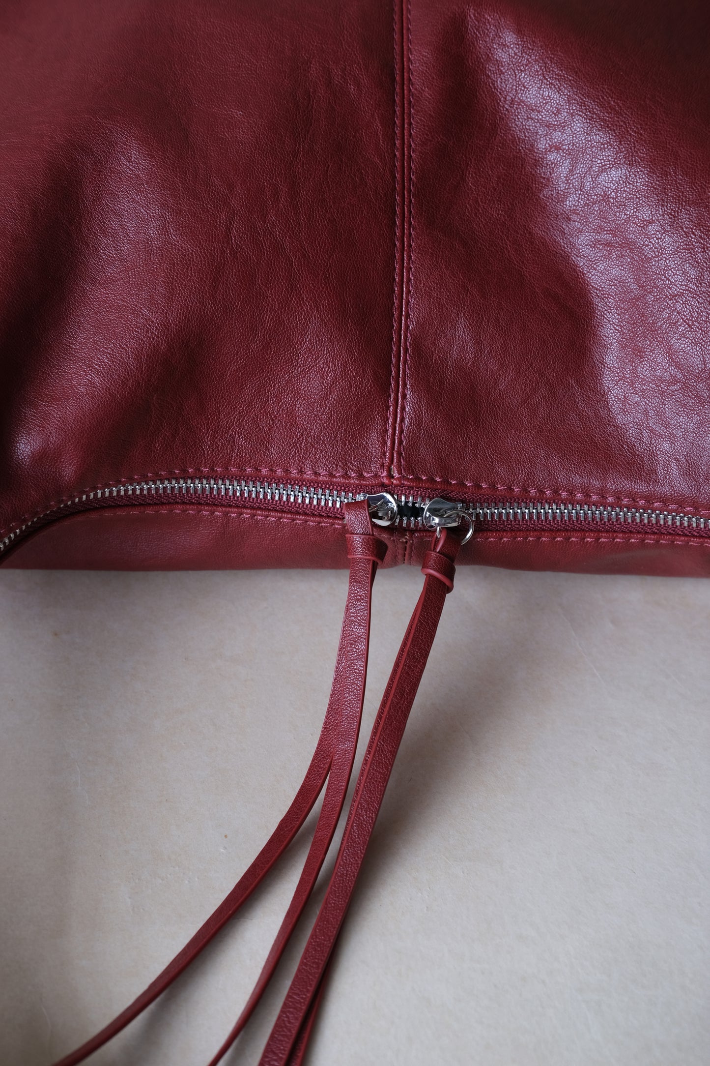 Timeless Soft Carryall Tote - Wine Red