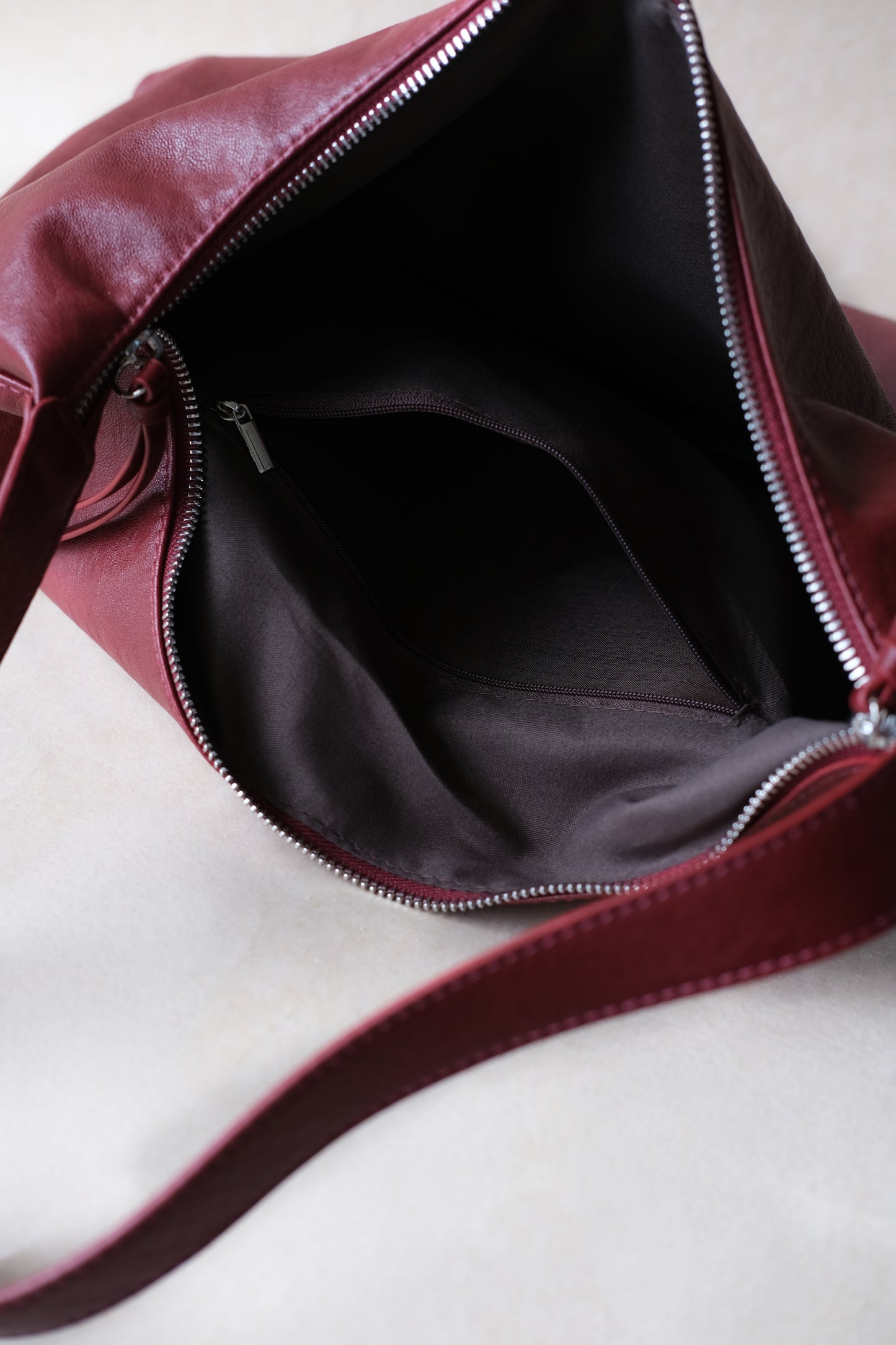 Timeless Soft Carryall Tote - Wine Red