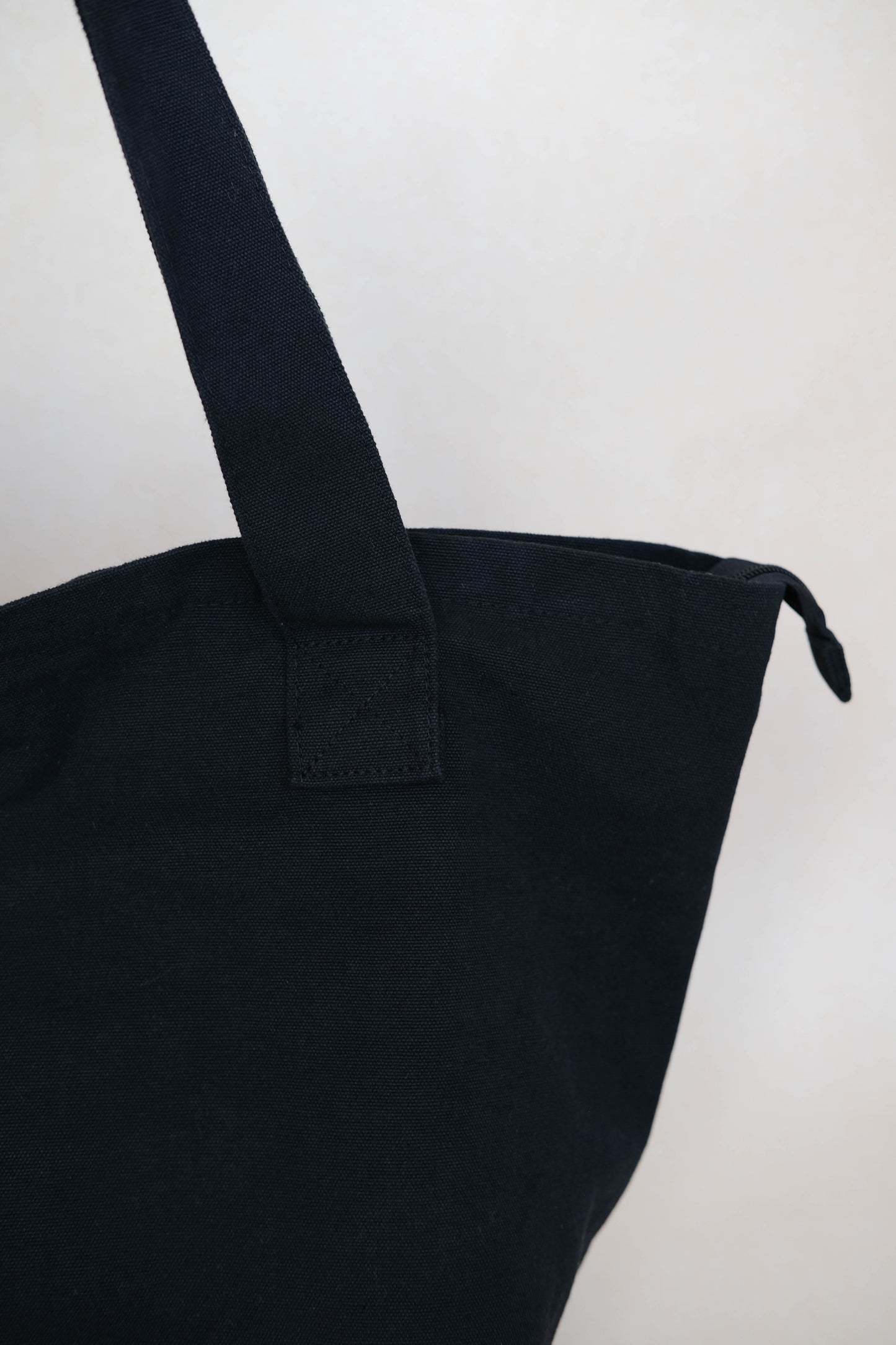 Tote Shoulder Bag in Solid Black