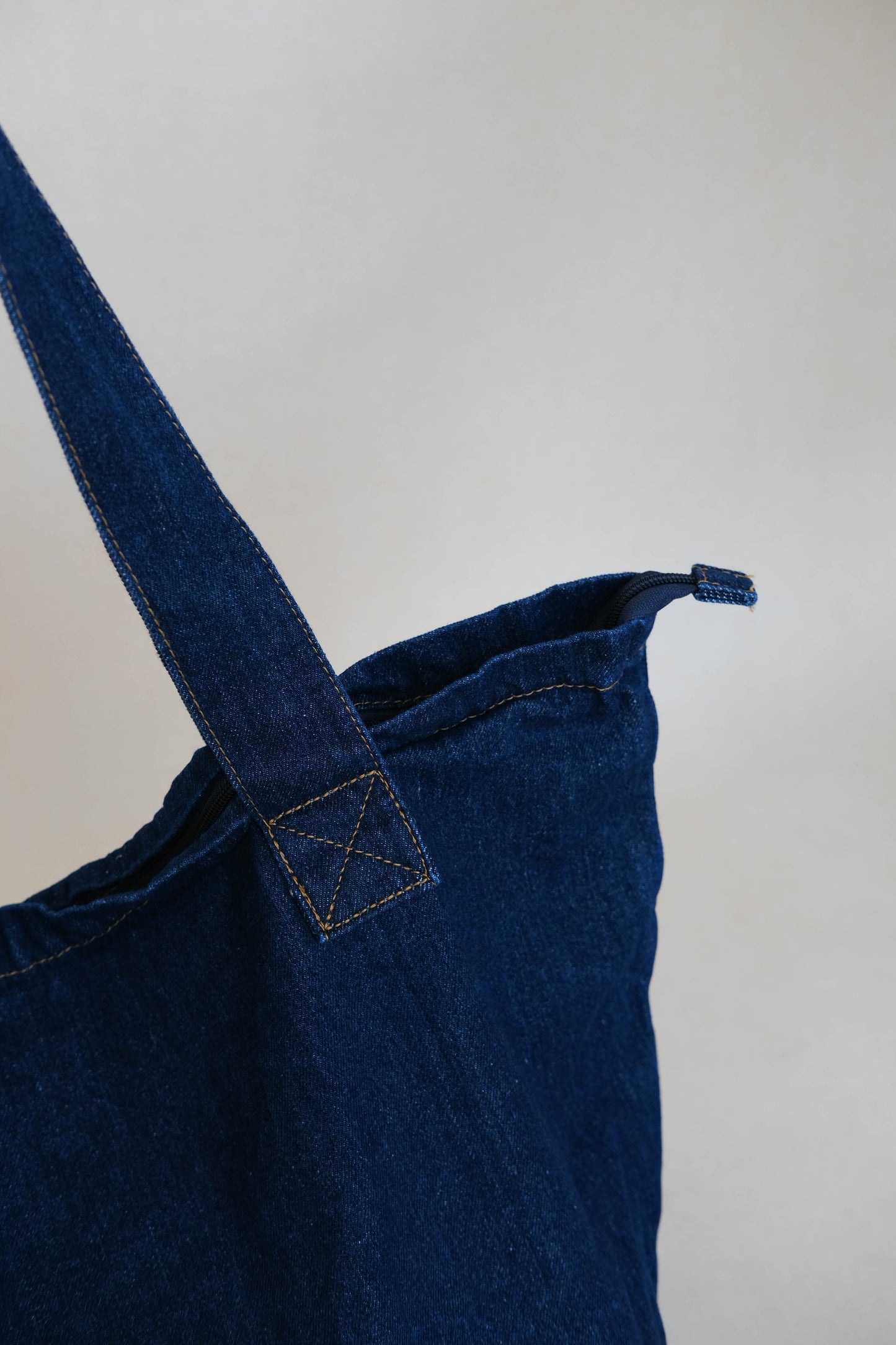 Tote shoulder bag in denim blue