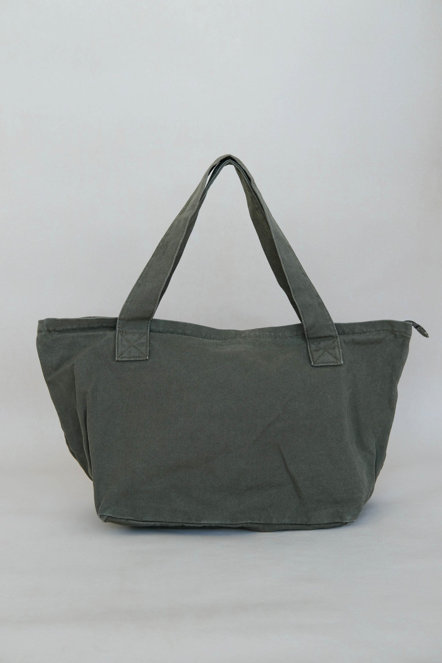 Tote shoulder bag in navy green