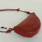 Half-Moon Croissant Bag In Red
